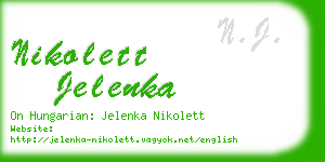 nikolett jelenka business card